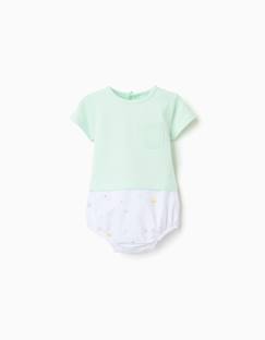 -Barboteuse en coton avec motif coquillages