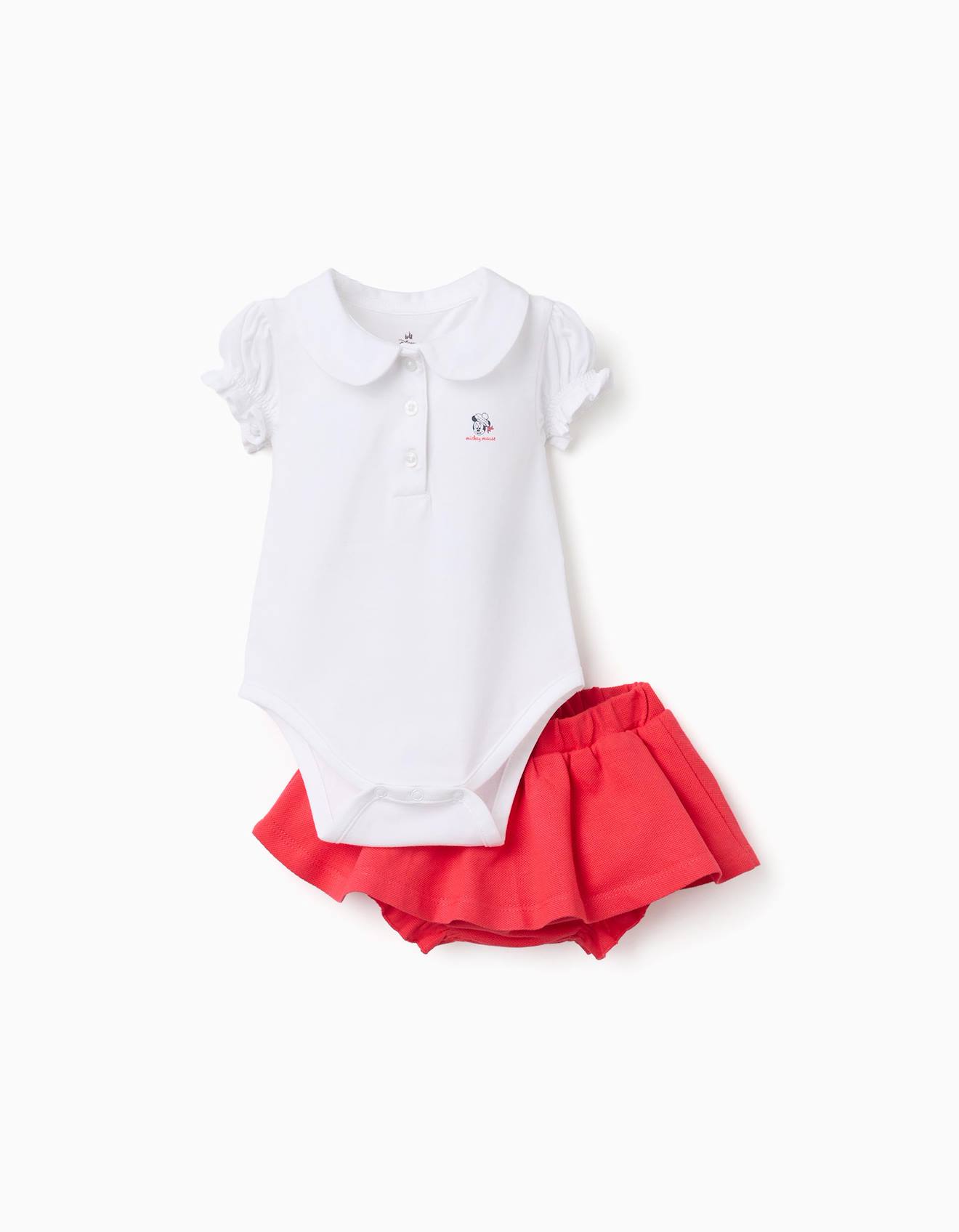 Body Avec Imprimé Minnie + Jupe Rouge