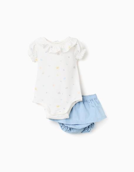 Bébé-Ensemble-Body avec motif + jupe en jean