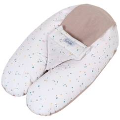 -Coussin d'allaitement et de grossesse 3en1 multirelax éponge noisette pois