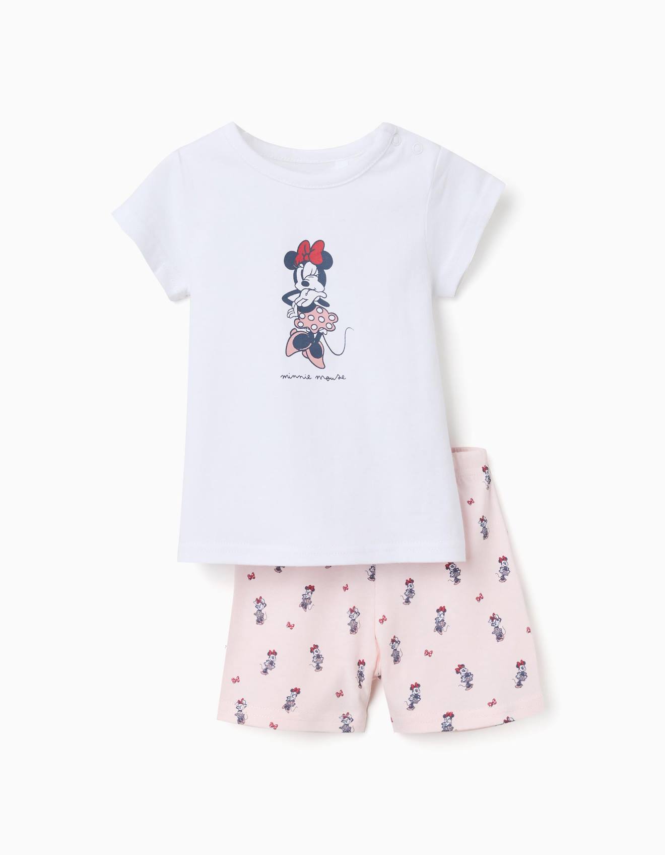 Pyjama Manches Courtes En Coton Avec Minnie Blanc 12 €