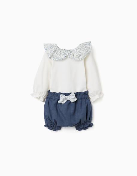 Bébé-Ensemble-Body + short en coton à volants you&me