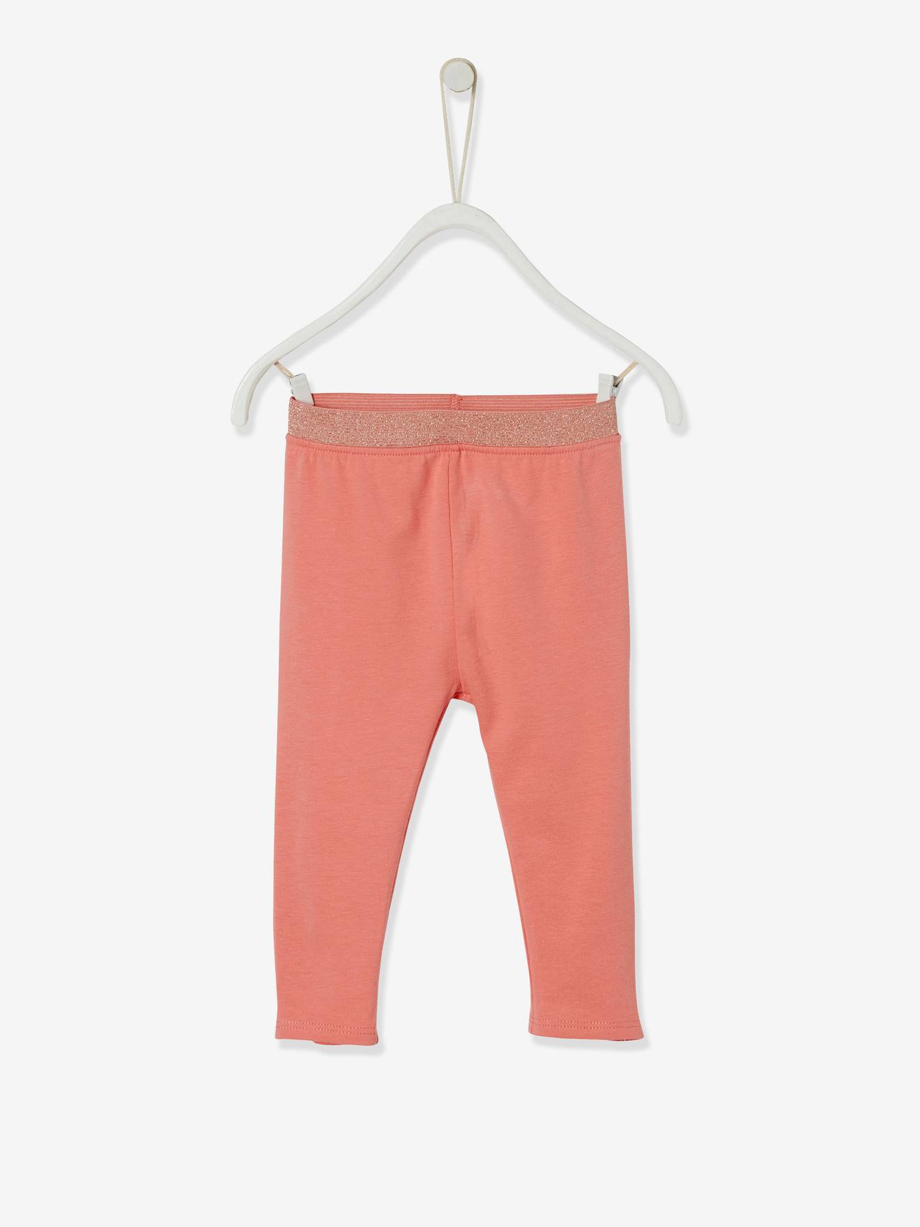 Legging bébé fille ceinture pailletée orange