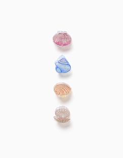 Lot de 4 mini pinces à double rangée et coquillage  - vertbaudet enfant