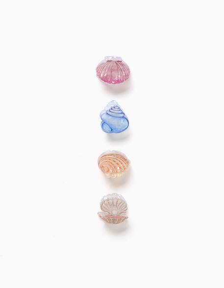 Lot de 4 mini pinces à double rangée et coquillage  - vertbaudet enfant