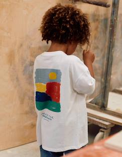 T-shirt en coton avec imprimés creativity  - vertbaudet enfant