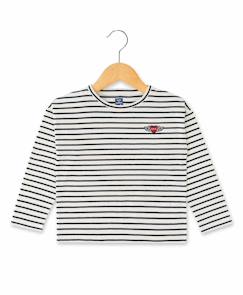 Mariniere manches longues 100% coton fille  - vertbaudet enfant