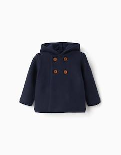 Gilet en maille avec capuche et pompon  - vertbaudet enfant