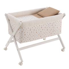 Berceau à pieds croisés en bois de hêtre avec roulettes et matelas  - vertbaudet enfant