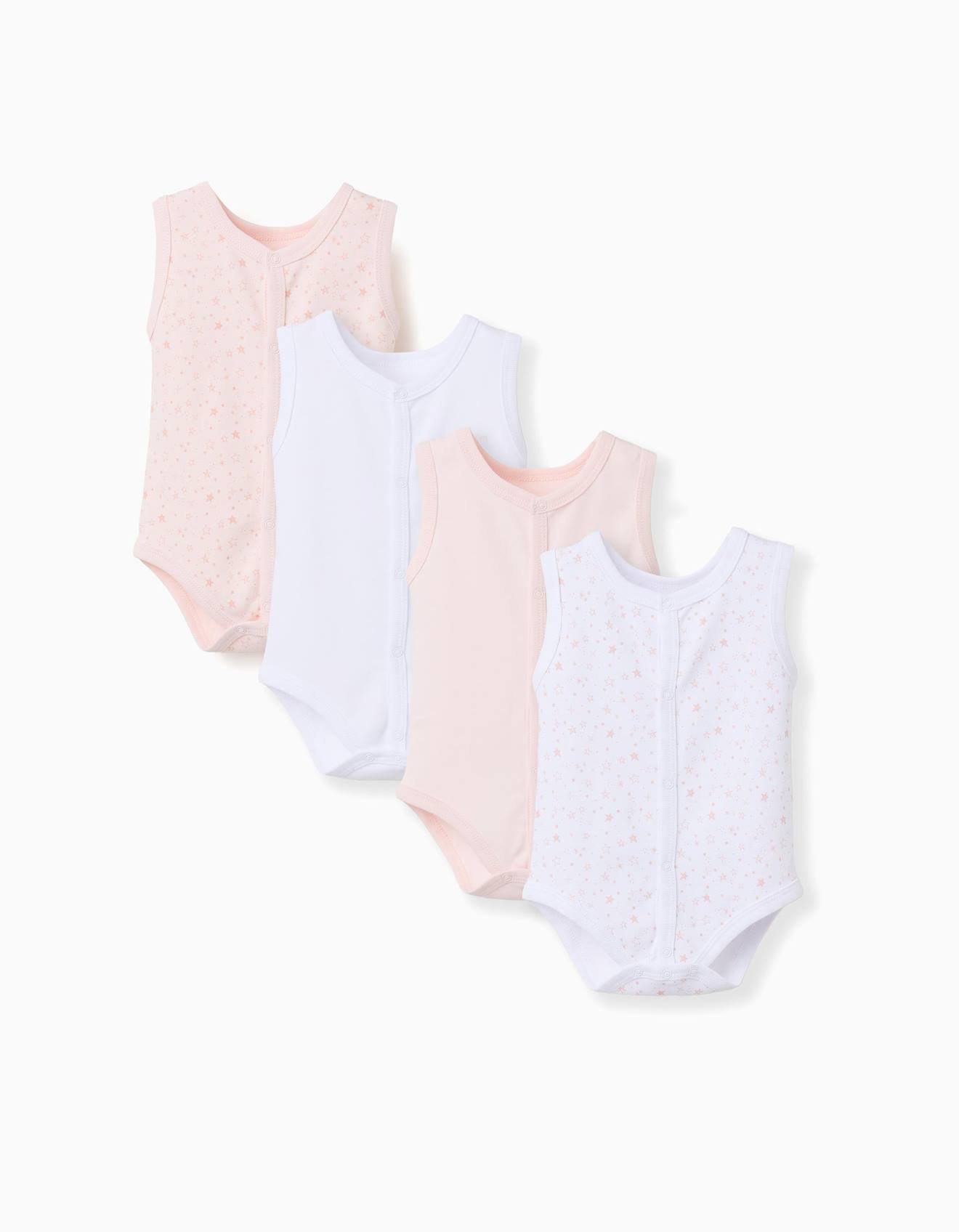 4 Bodies En Coton Sans Manches Multicolore 17 €