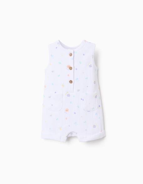 Bébé-Combishort sans manches en coton avec motif coquillage