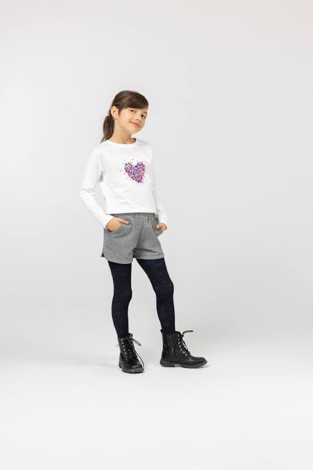 Fille-T-shirt manches longues 100% coton fille