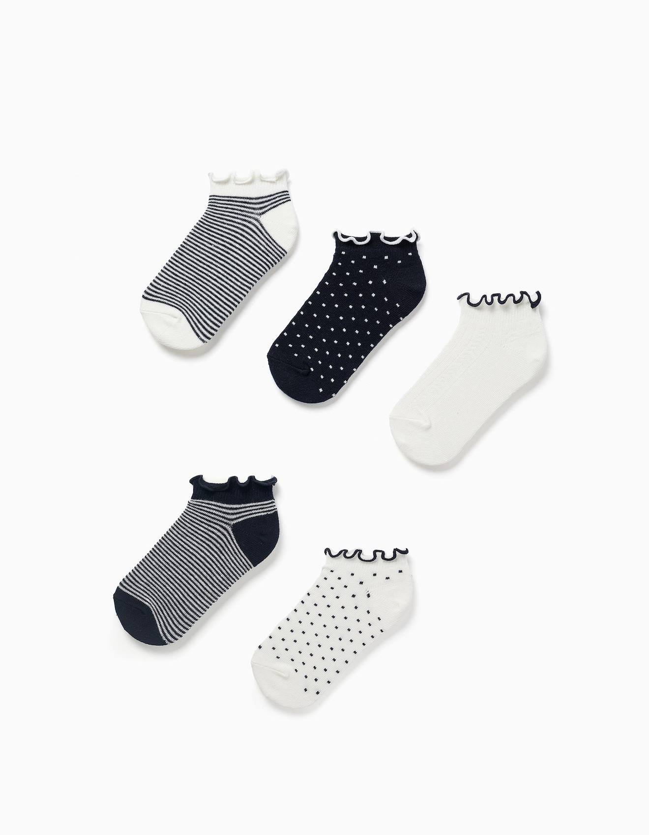 5 Paires De Chaussettes Rayures Pois Multicolore 10 €