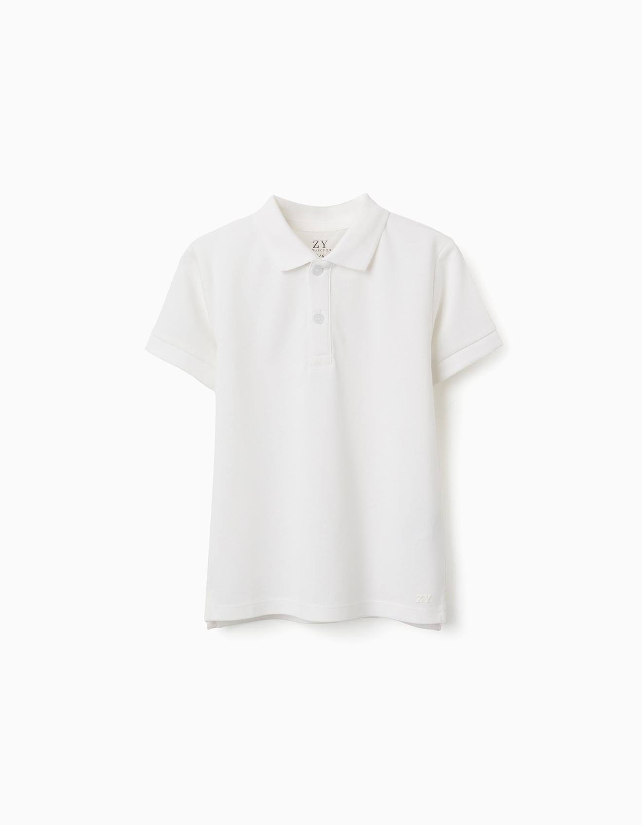 Polo En Coton Piqu Manches Courtes Blanc 12 €
