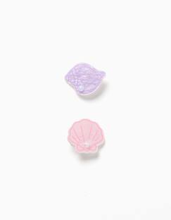 -Lot de 2 pinces à cheveux avec coquillages et perles