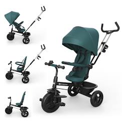 Puériculture-Tricycle évolutif 6-en-1 ASTON 2 PLUS avec siège pivotant 360°, dossier inclinable et poignée parentale