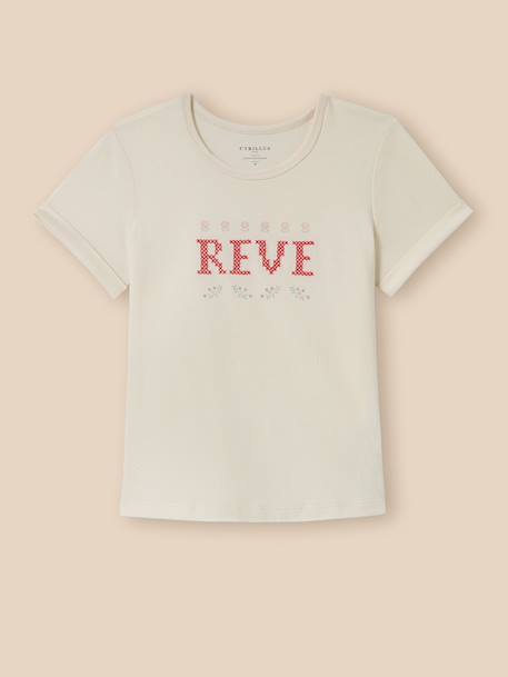 T-shirt brodé - coton biologique  - vertbaudet enfant