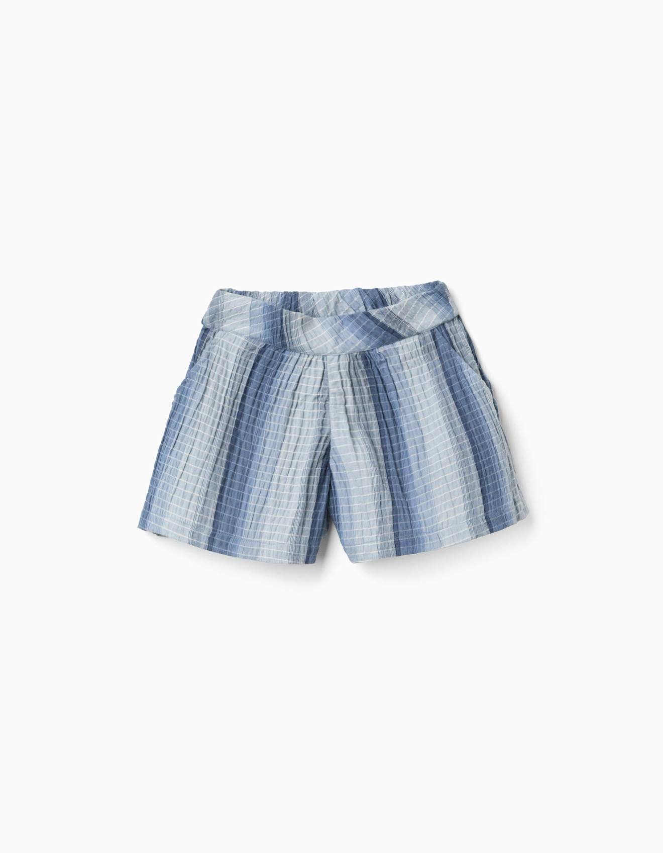 Short En Coton Rayures Et Taille lastique Bleu Clair 17 €