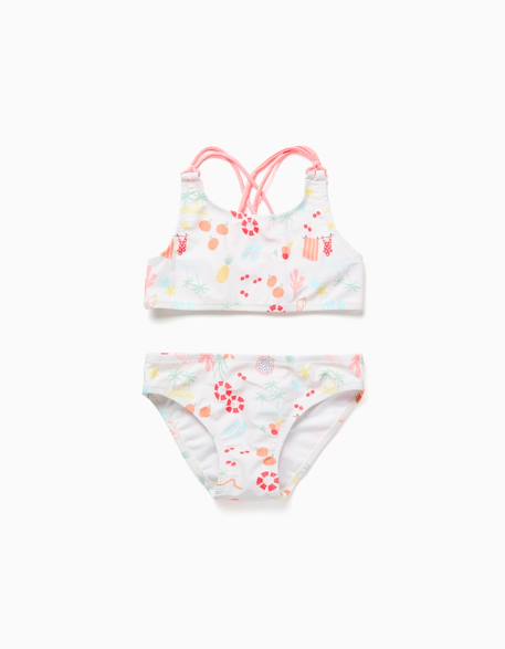 Maillot de bain 2 pièces avec motif de plage et doublure  - vertbaudet enfant