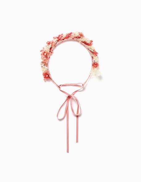 Serre-tête avec application de fleurs et leins à nouer  - vertbaudet enfant