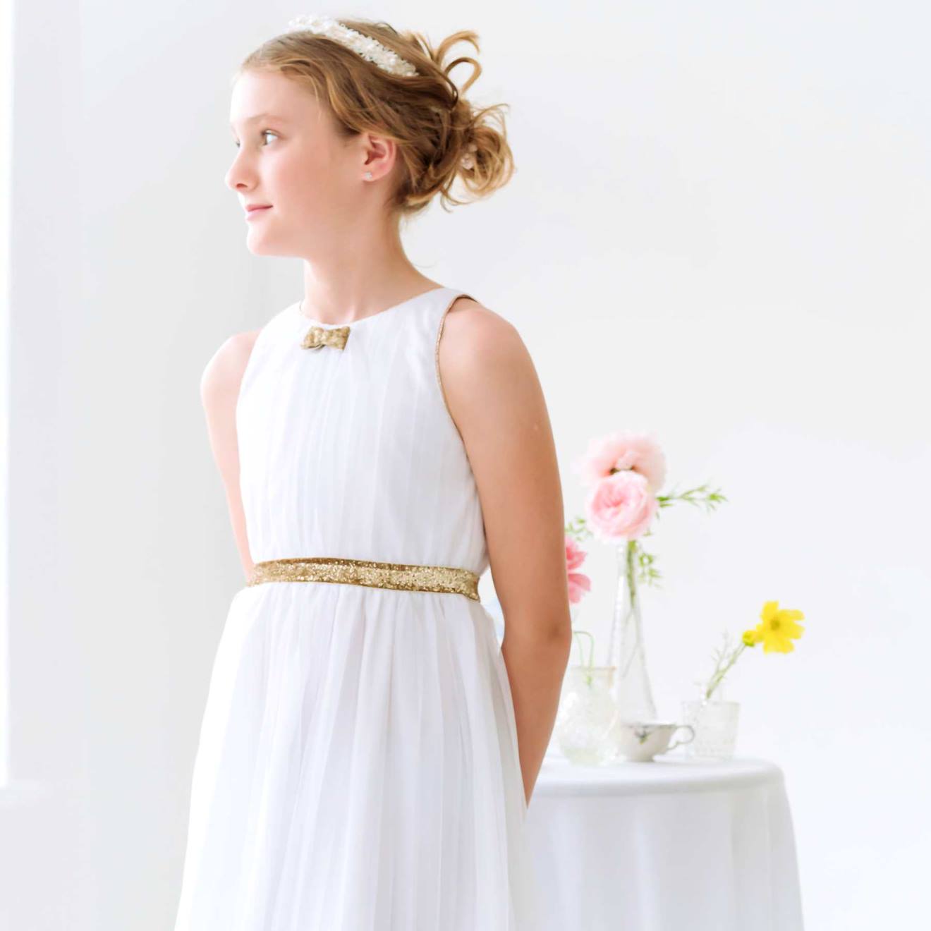 Robe Crmonie Et Longue Hepburn Blanc Dor 59 €