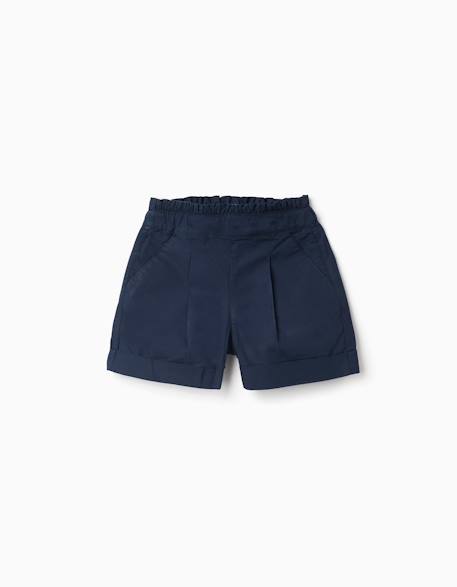 Short en popeline avec taille paperbag et plis  - vertbaudet enfant