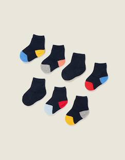 Pack 5 paires de chaussettes avec détails colorés  - vertbaudet enfant
