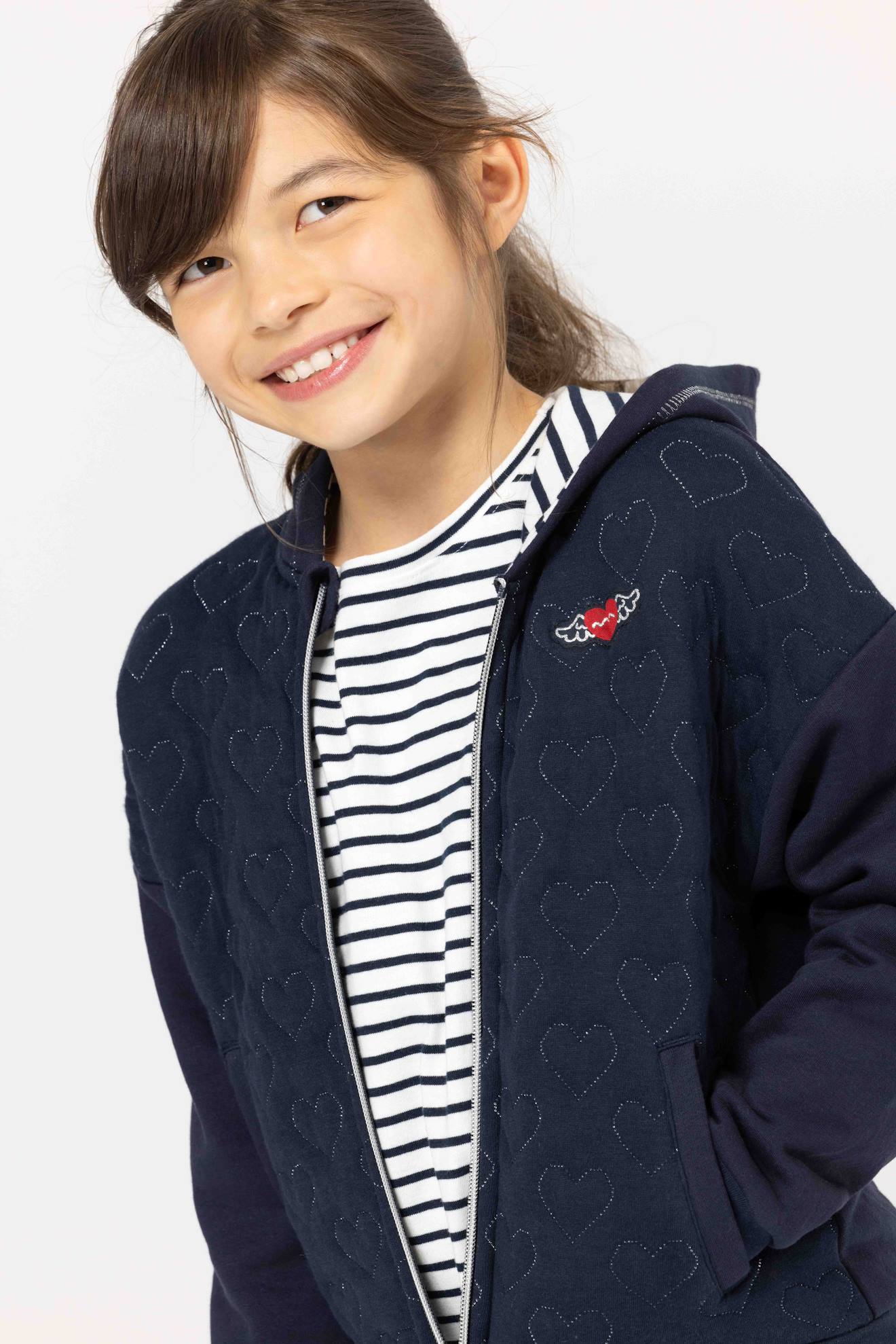 Veste À Capuche Fille Indigo