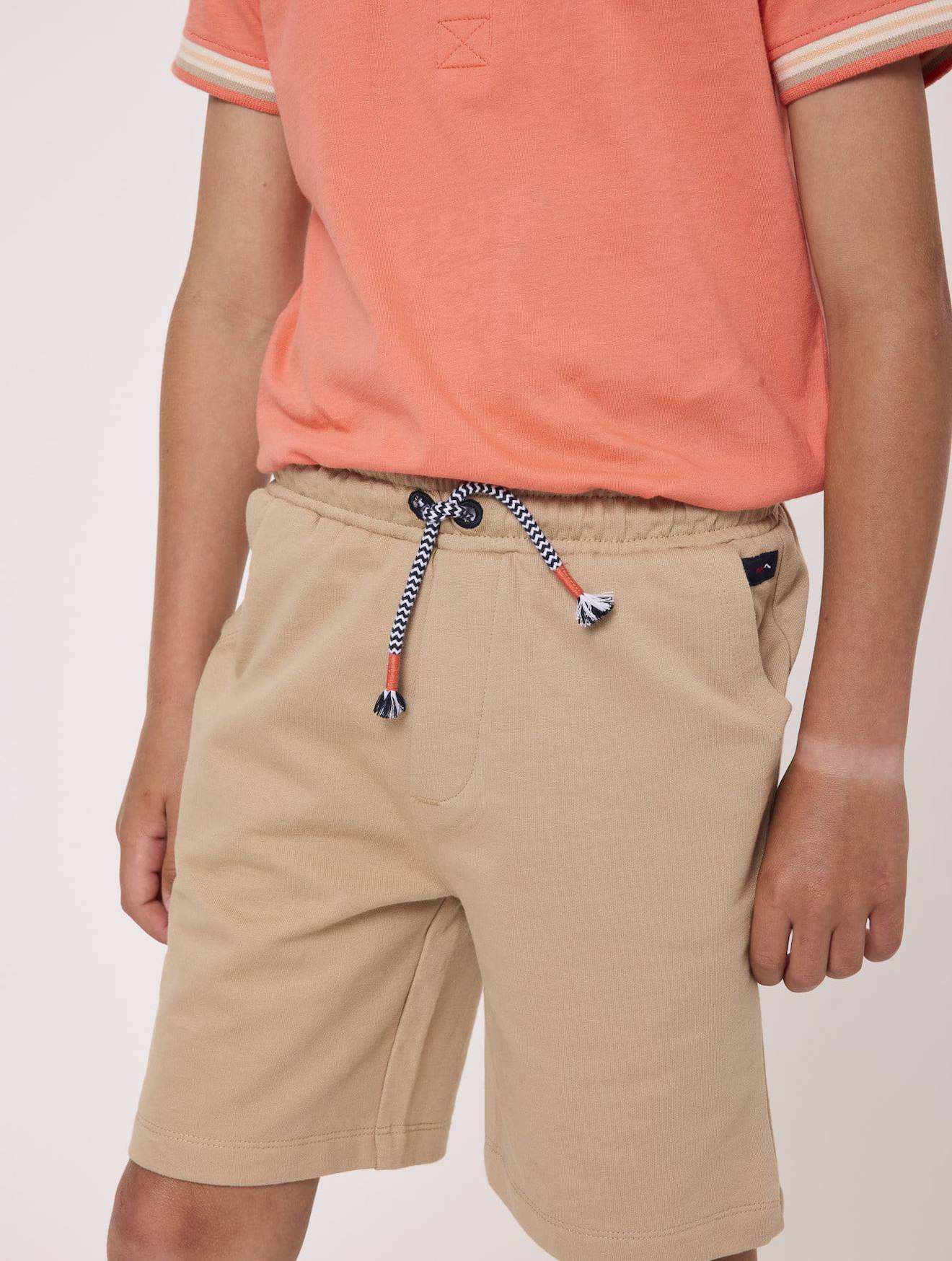 Bermuda 100% Coton Garçon Beige