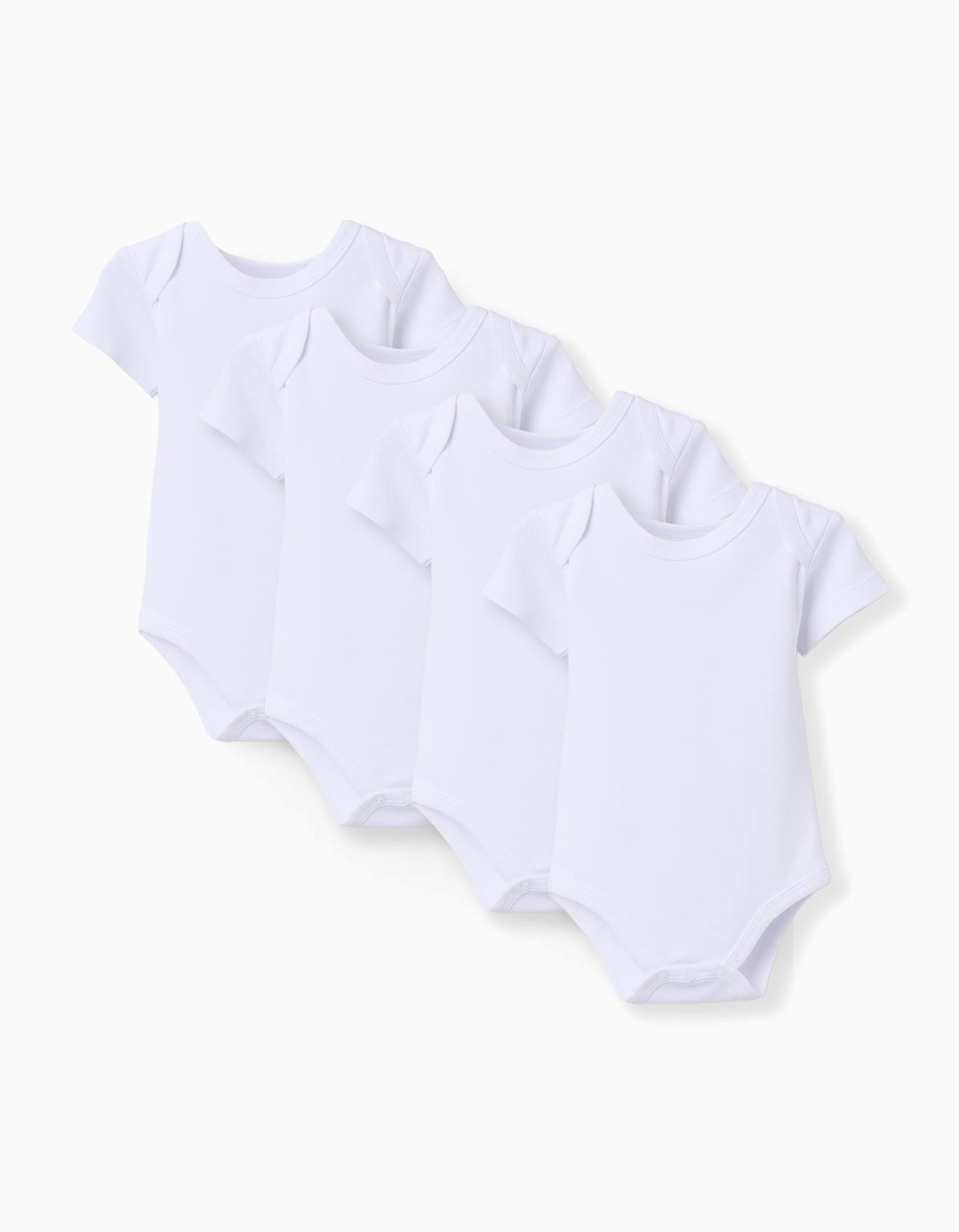 Lot De 4 Bodies Unis Manches Courtes Blanc 17 €