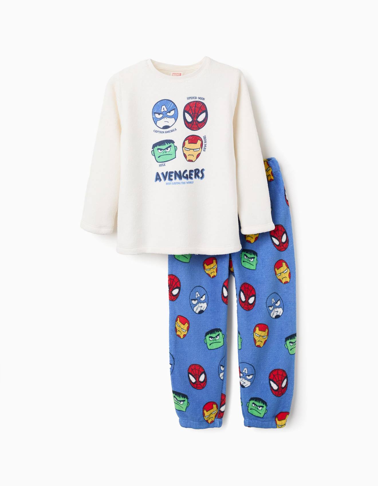 Pyjama En Polaire Corail Imprim Avengers Blanc 15 €