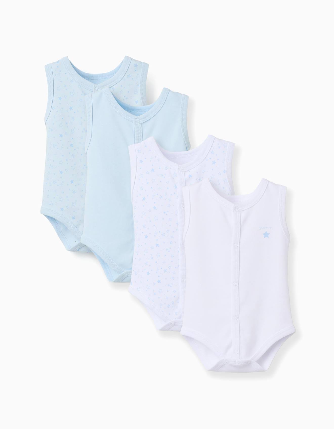 4 Bodies En Coton Sans Manches Multicolore 17 €