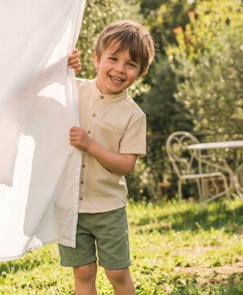 -Chemise manches courtes 100% coton garçon