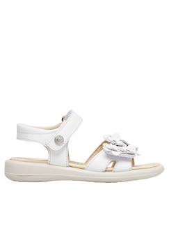 Chaussures-Chaussures fille 23-38-Sandales en cuir avec fleurs appliquées brahma