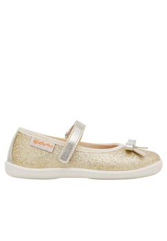 Ballerines en cuir pailleté claries 2  - vertbaudet enfant