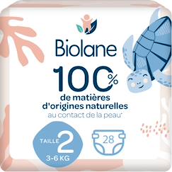 Puériculture-Toilette de bébé-Propreté et change-Couches jetables-Couches écologiques taille 2 de 3 à 6kg - 28 couches