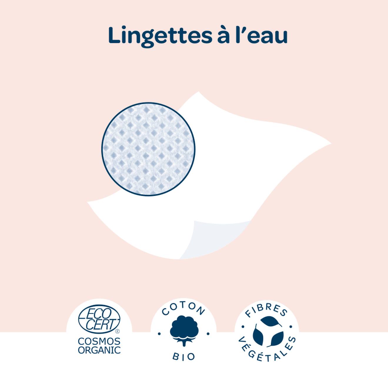 Lingettes À L'eau Certifiées Biologiques X54 (Biolane) - Image 2