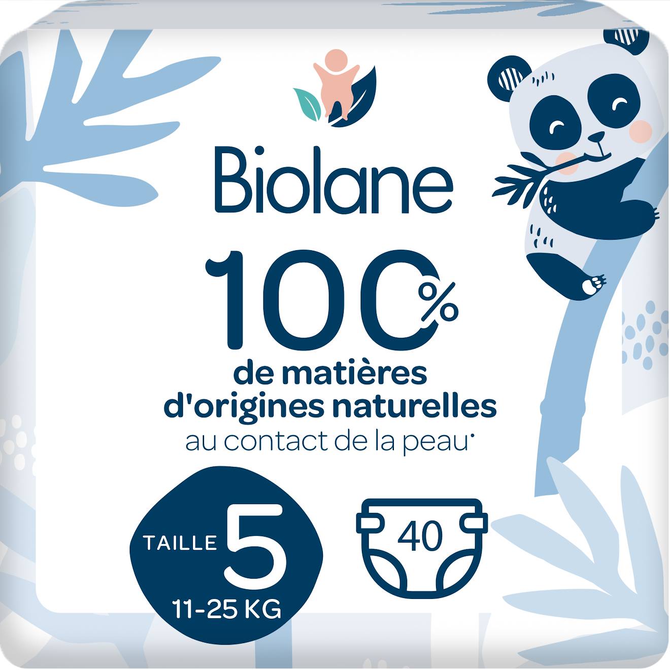 Couches Écologiques Taille 5 De 11 À 25kg - 40 Couches Blanc