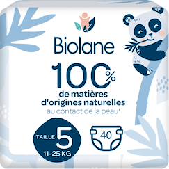 Puériculture-Toilette de bébé-Propreté et change-Couches jetables-Couches écologiques taille 5 de 11 à 25kg - 40 couches