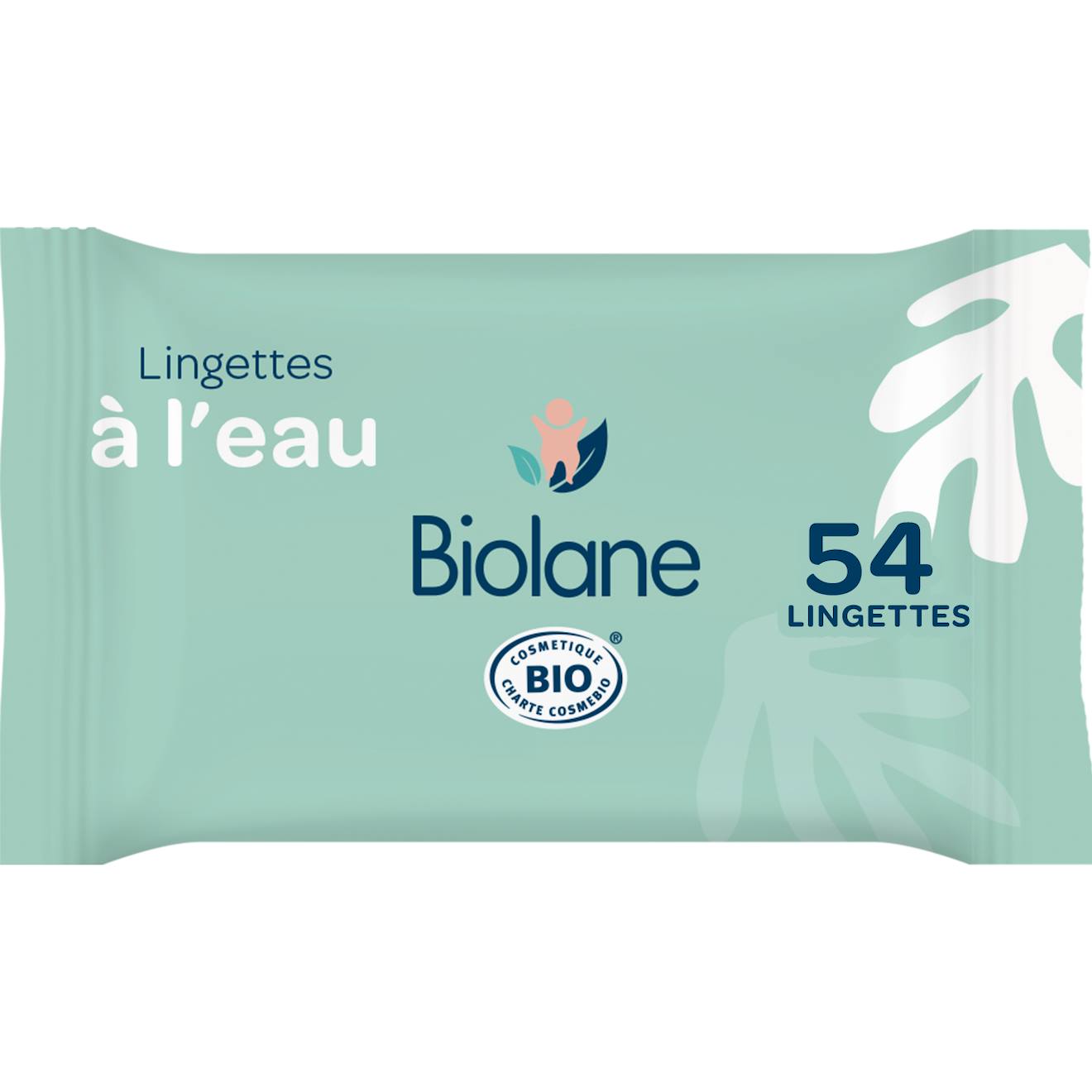 Lingettes À L'eau Certifiées Biologiques X54 (Biolane) - Couverture