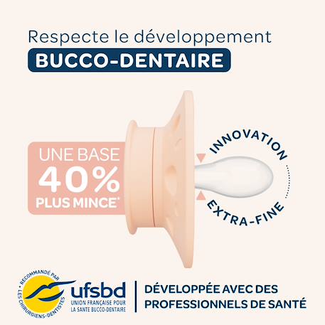 Sucette anatomique animaux - 0-6 mois - lot de 2 Bleu + beige+Jaune + beige+Vert + beige 3 - vertbaudet enfant 