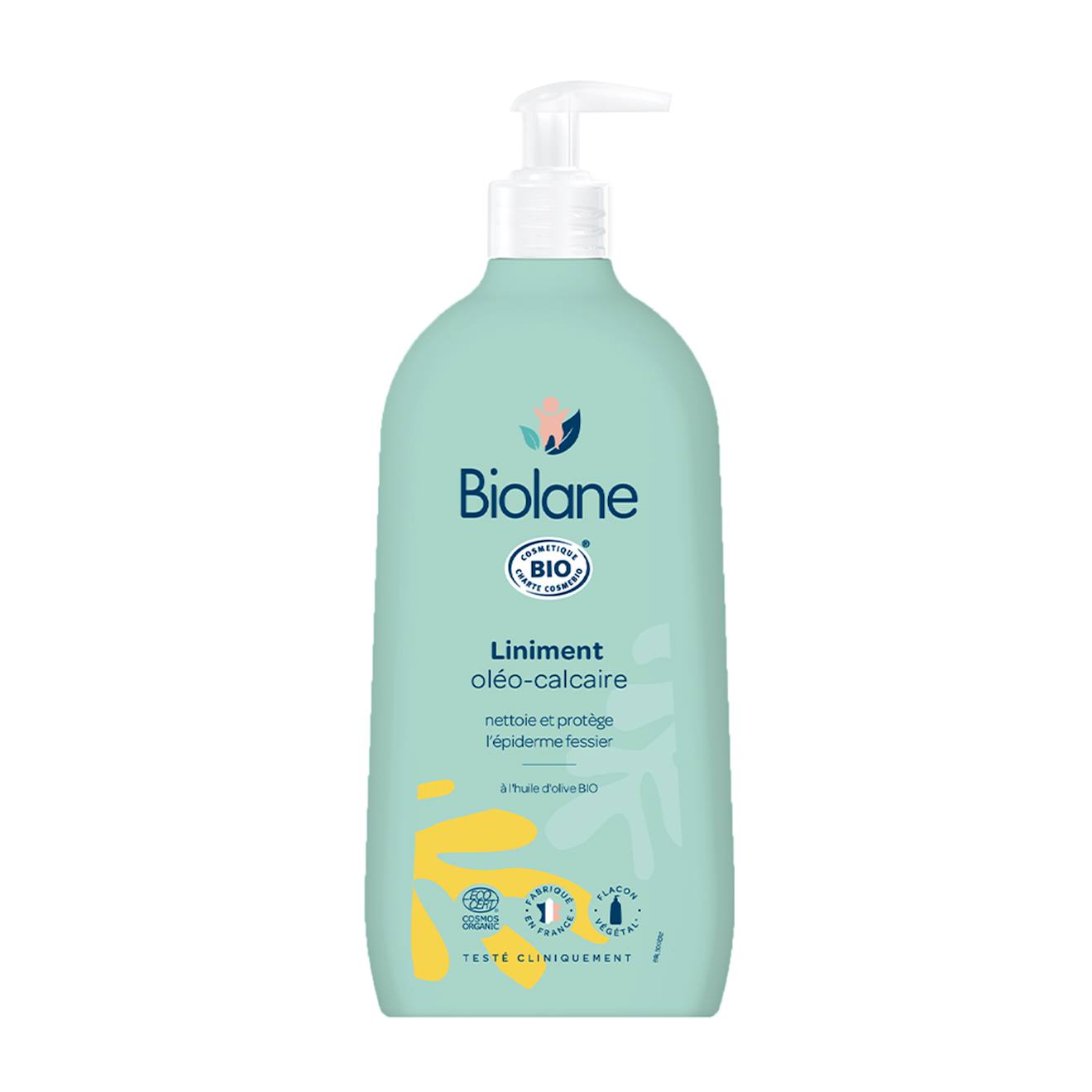 Liniment Oléo-calcaire Certifié Biologique 500ml Vert (Biolane) - Image 1