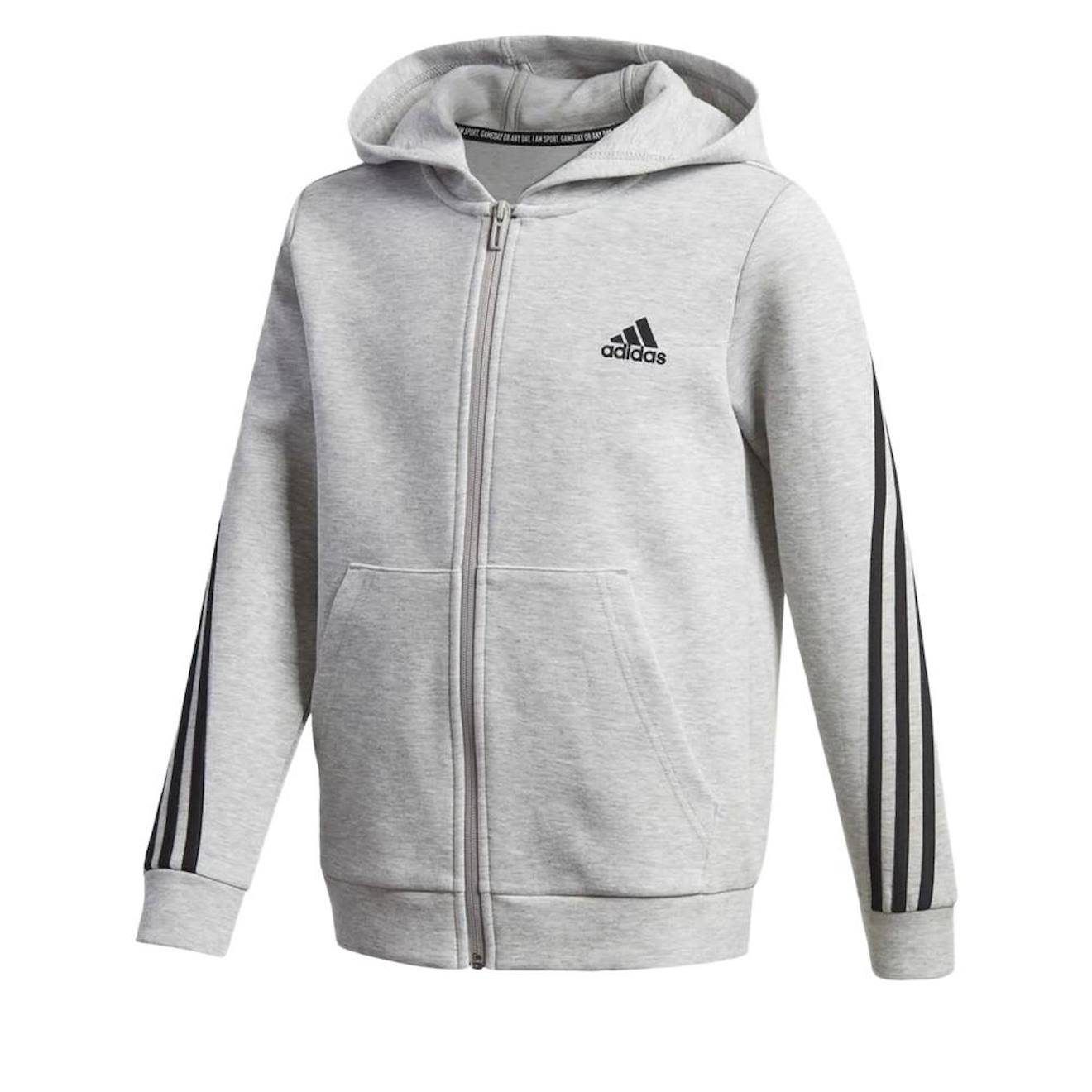 Veste Zippée À Capuche Gris