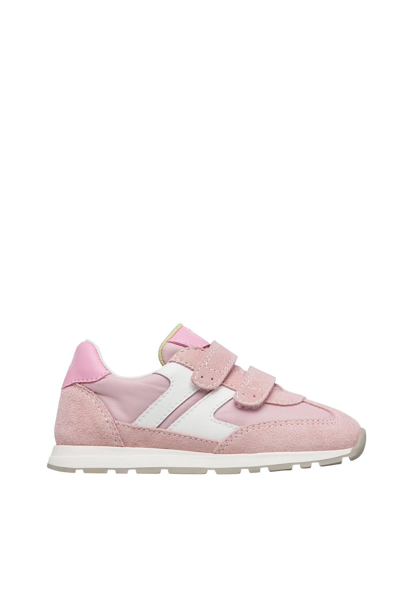 Sneakers En Cuir Et Tissu Miblo Vl. Rose-blanc