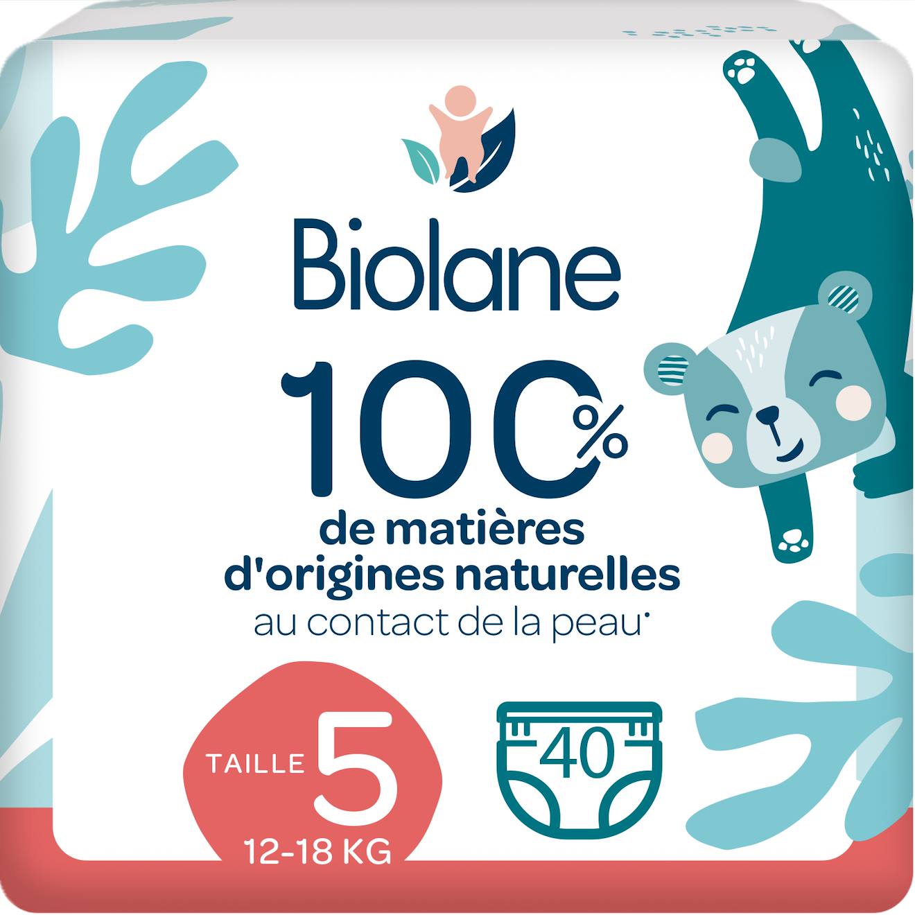 Couches Culottes Écologiques Taille 5 De 12 À 18kg - 40 Couches Blanc