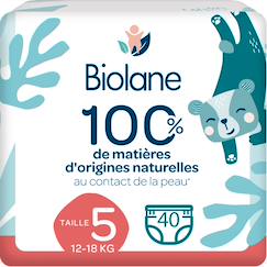 Puériculture-Couches culottes écologiques taille 5 de 12 à 18kg - 40 couches