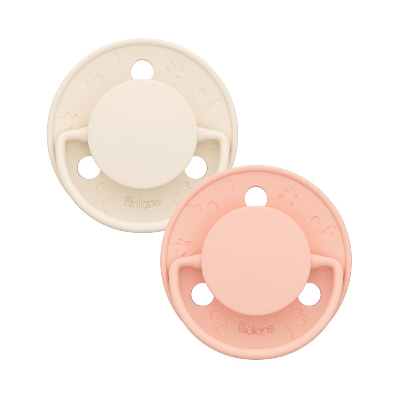 Sucettes Rondes - 0 À 6 Mois Rose/beige