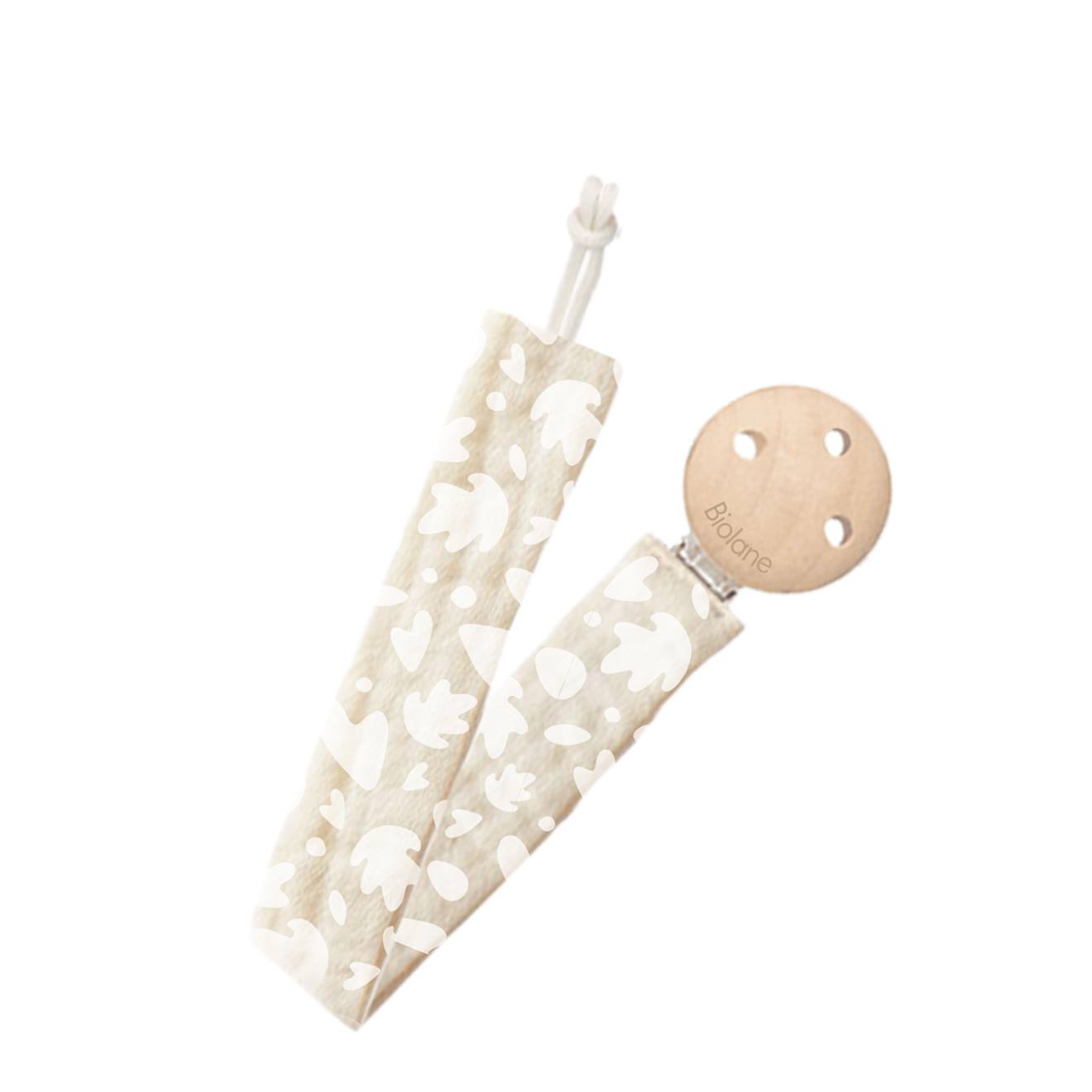 Attache-sucette Ronde Beige