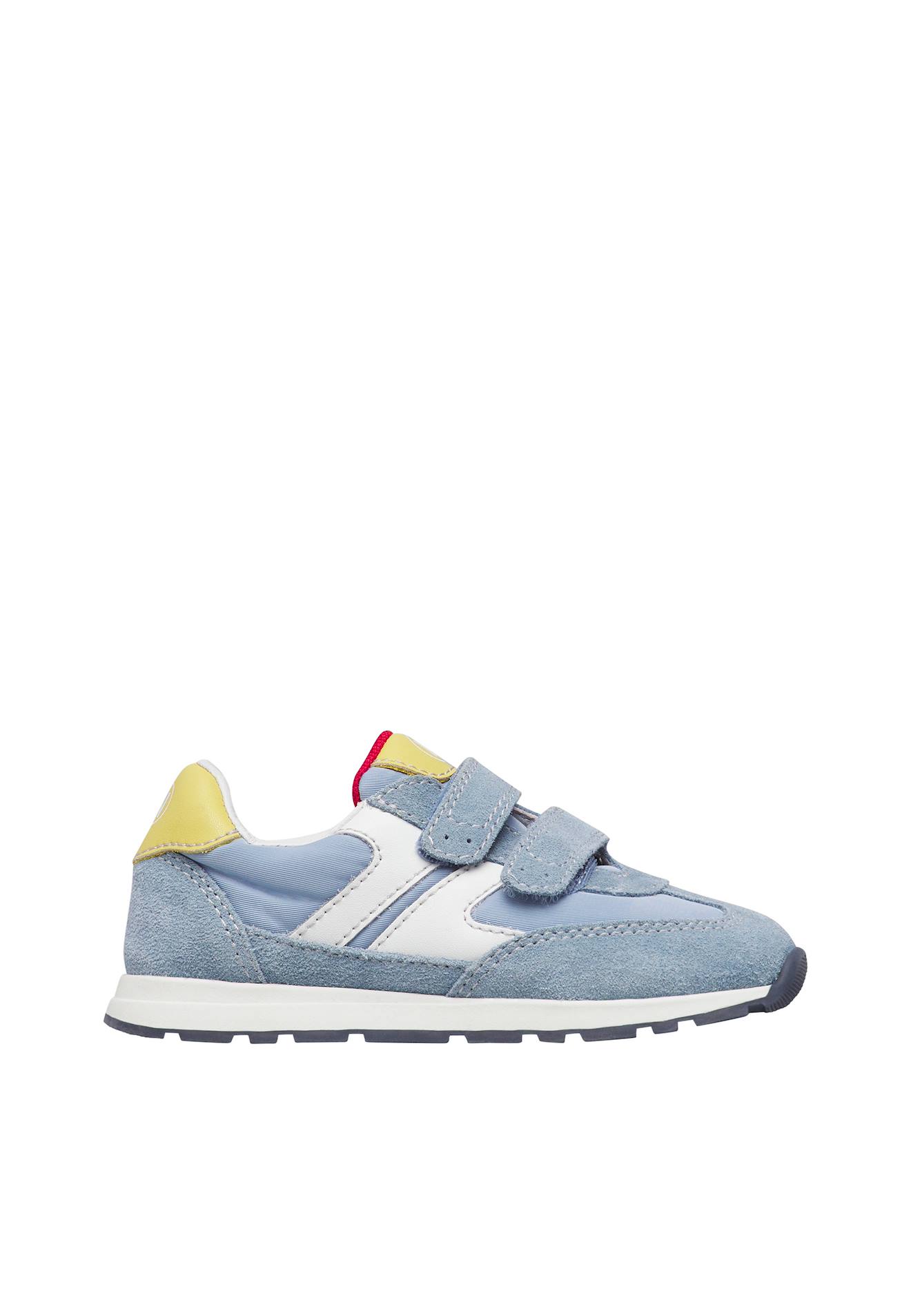 Sneakers En Cuir Et Tissu Miblo Vl. Bleu-blanc