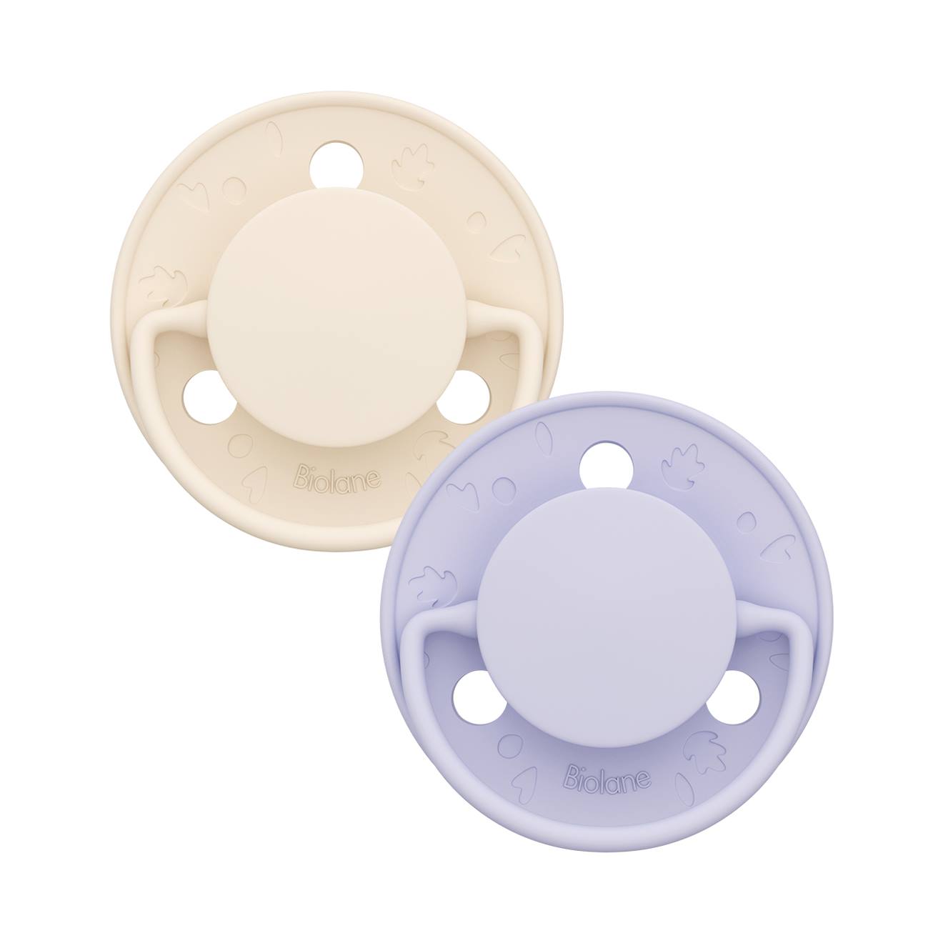 Sucettes Rondes - 0 À 6 Mois Lilas/beige